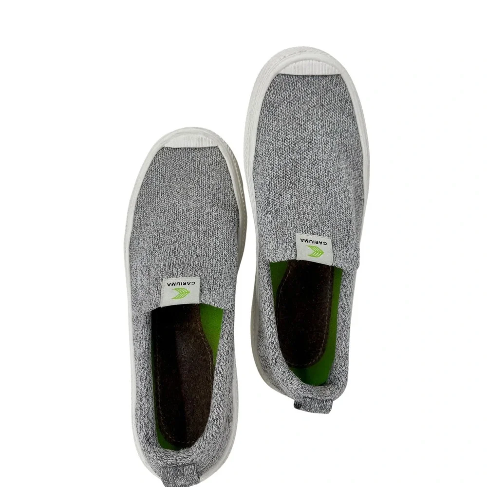 Cariuma IBI Slip-On Grey Bamboo Knit Sustainable‎ Sneakers Womens 7.5